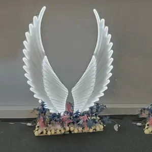 Dekorasi Pesta Pernikahan Led, hiasan panggung latar belakang sayap malaikat menyala