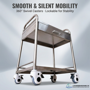 Mesa <span class=keywords><strong>de</strong></span> <span class=keywords><strong>Examen</strong></span> Médico Móvil ClearSight Stable, Resistente, Fácil <span class=keywords><strong>de</strong></span> Limpiar, con Pedal <span class=keywords><strong>de</strong></span> Acero Inoxidable, para Clínicas - Product Image 3