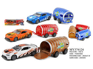 Cadeau du Nouvel An 2026, <span class=keywords><strong>voiture</strong></span> en alliage 1:36, Mustang, <span class=keywords><strong>voiture</strong></span> de police, remorque, <span class=keywords><strong>caravane</strong></span>, portes ouvrables, <span class=keywords><strong>voiture</strong></span> miniature à tirer en arrière, jouets pour enfants - Product Image 3