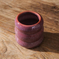 Sprial gaufrage émaillage réactif grès bougie tasse fantaisie décoration de la maison pièces vides en gros unique pots de bougie en céramique
