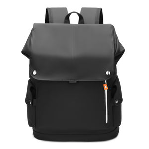 Sarung Laptop pria, ransel kulit PU ritsleting tahan air multifungsi untuk olahraga modis kapasitas besar - Product Image 3