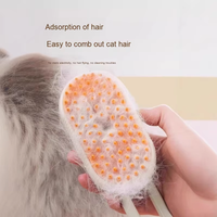 Brosse vapeur électrique OEM pour chat et chien, pulvérisateur pour massage, outil de toilettage pour animaux, anti-chute de poils, 3 en 1, vaporisateur électrique, peigne massant