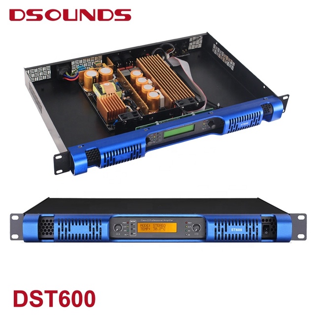 Low Power and Good Price Professional Amplifier Class D Audio Amplifier 600W*2 Power Amplifier 1U Size for Widely Used