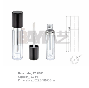 Conteneur transparent en plastique pour brillant à lèvres, emballage cosmétique pour maquillage, tube vide pour brillant à lèvres, flacons vides - Product Image 2