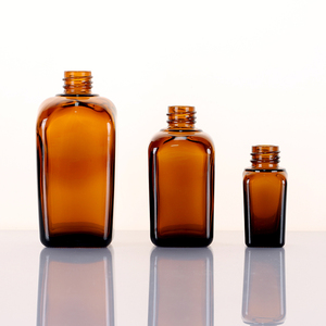 Leak-Proof Seal <b>50ml</b> Amber <b>Glass</b> Square Dropper <b>Bottle</b> + Logo Engraving for Tea Tree Essential Oil Natural Essential Oils - Product Image 2