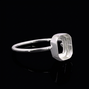 Top Quality Genuine 925 Sterling Silver Semi Mount <b>Blank</b> Setting Octagon Shape Custom Gemstone Setting Handmade Fine Empty <b>Ring</b> - Product Image 1