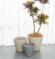 Grand pot de fleurs en ciment de luxe pour la maison et le jardin Bonne vente de gros Hiver Extérieur