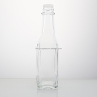 Prix d'usine, bouteilles de sauce en verre personnalisées de 90 ml, 150 ml, 250 ml, 3 oz, 5 oz, 8 oz, bouteilles de sauce piquante, sauce chili, bouteilles en verre Woozy avec bouchon