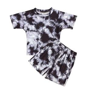 Ensemble de vêtements d'été pour bébés filles, tenue décontractée pour tout-petits, t-shirt tie-dye et short, ensemble de 2 pièces - Product Image 3