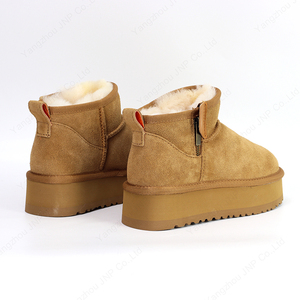<span class=keywords><strong>Botas</strong></span> de <span class=keywords><strong>Plataforma</strong></span> Ultra <span class=keywords><strong>Mini</strong></span> de Piel de Vaca Clásica para Mujer, Botines de Piel de Oveja con Forro de Lana para la Nieve - Product Image 6