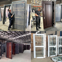 Vente en gros d'écurie de luxe populaire Entrée principale personnalisée antivol Entrée principale en métal Porte extérieure en acier de sécurité
