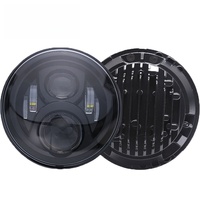 Accessoires automobiles : Phare LED avec anneau halo, clignotant, feu de brouillard, DRL 7 pouces 60W H4 H7 universel 12V 10000 Lumens Nouveau IP67