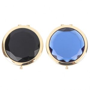 Custom Wedding Gift Ladies Portable <b>Crystal</b> Makeup <b>Mirror</b> Pocket Double-sided Folding <b>Mirror</b> - Product Image 5