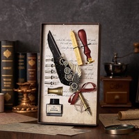 Stylo à plume personnalisé en gros, ensemble de stylos de calligraphie en plumes avec encre