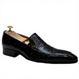 Zapatos Mocasines de Cuero Genuino para Hombre, Color Azul Marino, con Hebilla de Monje, Punta Puntiaguda, Sin Cordones, para Oficina, Otoño, Primavera, Verano, Modelo Sh11876a-F510-B272 - Product Image 4