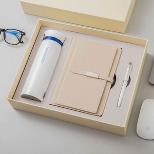 <b>Cute</b> A5 PU Leather Diary in Luxury Style with USB <b>Notebook</b> Graph Organizer Gift Set Corporate Gifts in Pen Colors Inside Box - Product Image 2