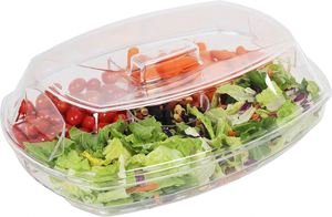 4 Compartment Transparent Lid Appetizers on Ice Tray With Lids Fruit <strong>Serving</strong> Trays Party Platters Ice Chilling Fruit Tray - Product Image 3