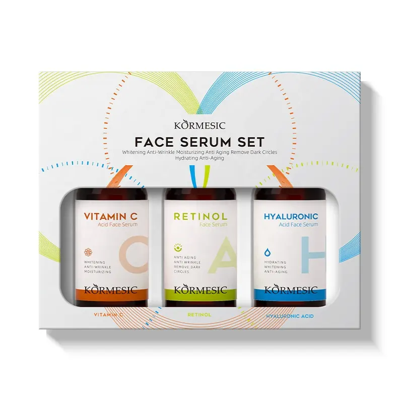 Hochwertiges Bio-Hautpflege set Großhandel aufhellen Vitamin C und Hyaluron säure Gesichts serum Set