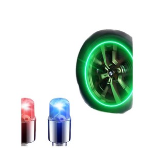 Capuchon de valve de pneu universel pour voiture avec lumière lumineuse clignotante, éclairage ambiant personnalisé pour la mise à niveau et la modification - Product Image 5