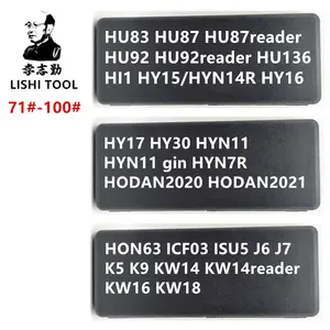 Nuevas Llaves para Vehículos Lishi 71#-100# HU83 HU87 HU92 HU136 HI1 HY15 HY16 HY17 HY30 HYN11 Ign HYN7R HON63 ICF03 ISU5 J6 J7 K5 K9 KW14 - Product Image 6