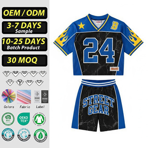 Retro American Streetwear Classic Team Wear <b>Mesh</b> Football Jersey Vintage Design Anti-shrink Basketball Jerseys Short 100% - Product Image 1