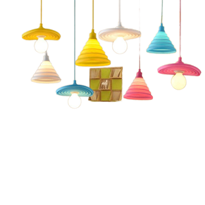 <span class=keywords><strong>Lampadario</strong></span> a sospensione pieghevole a LED in Silicone con paralume per cucina soggiorno camera da letto studio sala da pranzo - Product Image 4