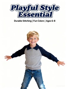 <span class=keywords><strong>Pull</strong></span> décontracté pour garçon, chaud et respirant, design hiver, fermeture éclair, col à revers, fourniture ODM, anti-boulochage, impression personnalisée, logo frontal, mélange de viscose - Product Image 5