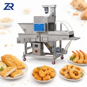 Pépite de poulet escalope <span class=keywords><strong>pain</strong></span> Burger miette oignon anneau pâte battage machine - Product Image 1