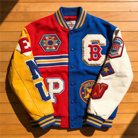 Veste universitaire pour homme sur mesure, broderie chenille de haute qualité, logo en lettres, veste bomber vintage, veste de baseball, veste letterman