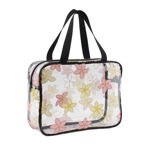 Customization Eco-friendly <strong>Clear</strong> PVC Floral Cosmetic <strong>Bag</strong> Big Capacity Women Waterproof Transparent <strong>Toiletry</strong> <strong>Bag</strong> for <strong>Travel</strong> - Product Image 2