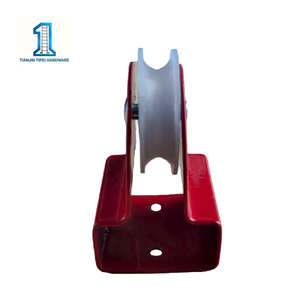 Ağır Hizmet Tipi Merdiven Kasnak Bloğu - Merdiven Kaldırma İşlemleri için Naylon Tekerleğiyle Kırmızı Boyalı Çelik Braket - Product Image 2