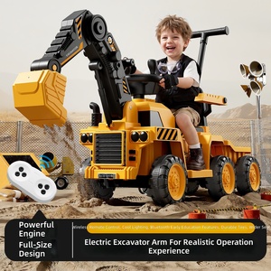 Escavatore Elettrico <span class=keywords><strong>Giocattolo</strong></span> per Bambini in Plastica con Telecomando, 4 Ruote e Batteria Ricaricabile - Product Image 1