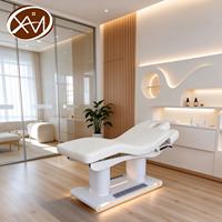 Table de massage électrique professionnelle multi-moteurs réglable pour salon de beauté avec base LED et lit pour extensions de cils