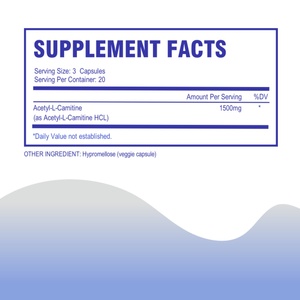 Capsules d'acétyl-L-carnitine en gros, supplément de L-carnitine pour l'énergie et le soutien cérébral - Product Image 4