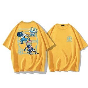 T-shirt en coton à manches courtes <span class=keywords><strong>Poke</strong></span>-mon Animation Joint Ninja Frog pour hommes et enfants, mode estivale, coupe ample - Product Image 5