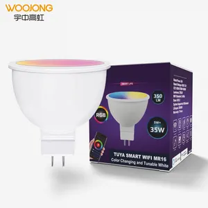 WOOJONG Wi-Fi/Bluetooth интеллектуальная затемненная RGB MR16 GU5.3 управление приложением EMC/ERP указанная светодиодная умная лампа