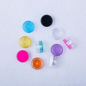 Transparent PS Small Jar for Nail <b>Gel</b> Custom Wide Mouth Cream Eyeshadow Cosmetic Empty Dipping Powder Jar with Screw Cap - Product Image 5