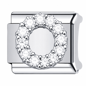 Breloques en acier inoxydable italiennes A-Z avec lettres en cristal, accessoires de bijoux modulaires élastiques à souder pour bracelets DIY, vente en gros - Product Image 4