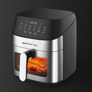 Thiết kế độc đáo 5L Nồi chiên không khí kỹ thuật số với LED thở ánh sáng đầy màu sắc cài sẵn <span class=keywords><strong>menu</strong></span> kính cửa sổ trực quan Nồi chiên không khí W/hơi nước chức năng - Product Image 6