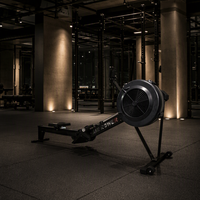 Appareil de musculation commercial Reyk pour entraînement cardio, Rameur à air en acier durable, Poids utilisateur max. 160 kg, Personnalisable