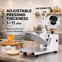 Presse à tortillas électrique commerciale 3300W avec plaque chauffante ronde de 18 pouces pour la préparation de la croûte de pizza, des pains plats et des tacos