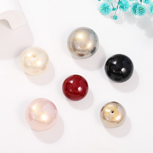 Perles ovales imitation nacre, à trou unique, en résine plastique, pour la fabrication de boucles d'oreilles, matériel d'accessoires de bijoux DIY - Product Image 4