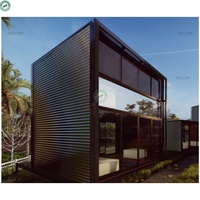 Module Cube Fantaisie pour Logement Structure en Acier Galvanisé Cabine Modulaire Loft Mobile Tiny Chalet dans une Station Balnéaire