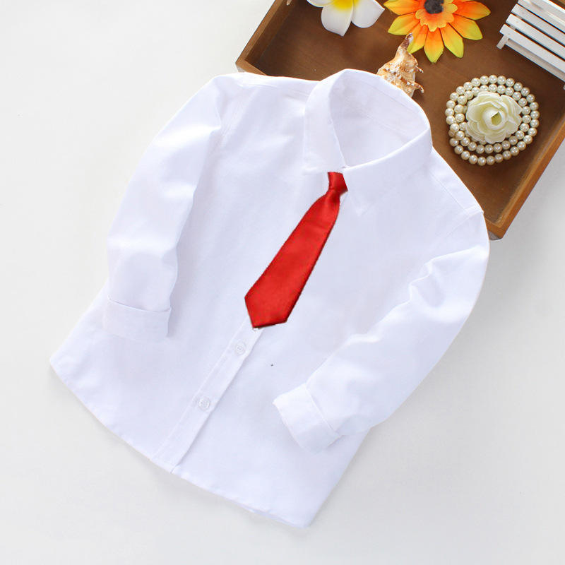 White = long sleeve [tie red]]