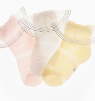 Haute qualité blanc princesse dentelle chaussettes pour filles en gros coton maille respirant chaussettes décontractées mince cheville hauteur pour l'été