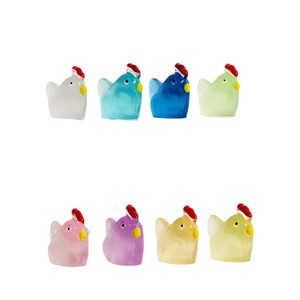 แลนซัว รีซิ่น ฟิกเกอร์ไก่จิ๋ว 3 มิติ เรืองแสงในที่มืด ของตกแต่งบ้าน งานฝีมือ ของเล่น - Product Image 5