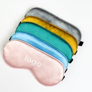 Máscara de Ojos de satén de seda Unisex súper suave con logotipo personalizado <span class=keywords><strong>para</strong></span> avión Hotel Sleep Eyemask - Product Image 6