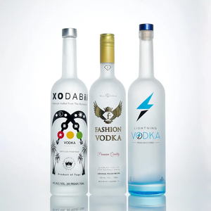 Alkollü viski likörü üreticisi Botella De Vidrio için 500ml 700ml 750 Ml votka buzlu cam şişeler - Product Image 2