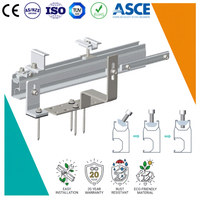 Support de montage de panneau solaire Art Sign, rail solaire en aluminium OEM, rail ISO étanche 2,4 m, système de montage de panneau solaire