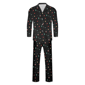 Familien-Weihnachtspyjama-Set Langärmliges Oberteil & Lange Hose Niedlicher Druck Einfaches Design Atmungsaktiv Eltern-Kind-Partnerlook - Product Image 6
